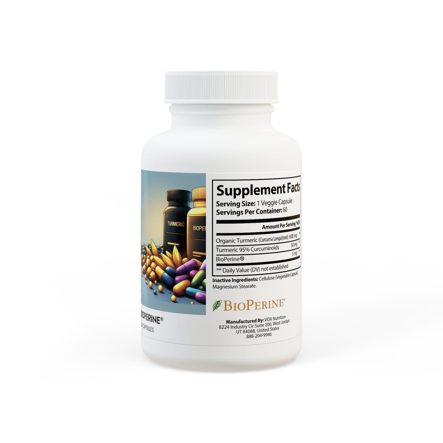 Kevin's Garden Turmeric with BioPerine® (Black Pepper Fruit Extract) Supplement